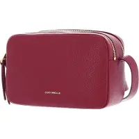 Coccinelle Leren Schoudertas Gleen Handbag Grained Leather Garnet Red (rood)paars