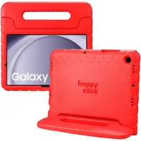 HappyCase Kinder Tablethoes Geschikt voor Samsung Galaxy Tab A11 Plus / Tab A9 Plus | Kindvriendelijke Hoes | Beschemhoes | Kinderhoes | met Handvat en Standaard | Rood