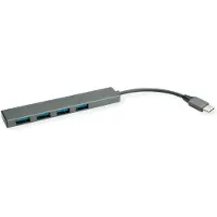 Roline USB 3.2 Gen 1 hub, 4-poorts, type C aansluitkabel