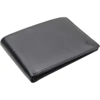 Esquire Leren Kaarthoes Logo Billfold Wallet Black Zwart