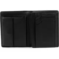 Esquire Leer portemonnee Logo Left - Hander Wallet Black zwart