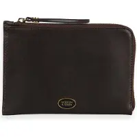 Scotch & Soda Leren Identiteitskaarthoesje Leather Travel Wallet Walnut Bruine