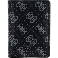 GUESS Leren Kaarthoes Mito Card Holder Dark Black Zwart