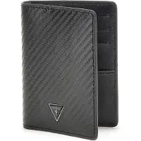 GUESS Leren Kaarthoes Mito Card Holder Black Zwart