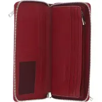 Bruno Banani Leer portemonnee Zip Around Wallet Red rood