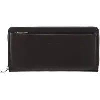 Bruno Banani Leer portemonnee Zip Around Wallet Brown donkerbruin