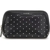 GUESS Leren Utensil zak Beauty Case Black Zwart