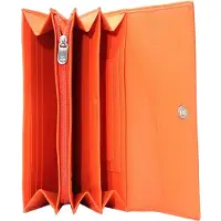 Esquire Leren Portemonnee Viktoria Ladies Long Wallet Flame Orange Oranje