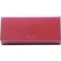Esquire Portemonnee New Silk Ladies Long Wallet Red Donkerrood