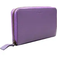 Esquire Leren Portemonnee Peru Zip Around Wallet Lilac Paars