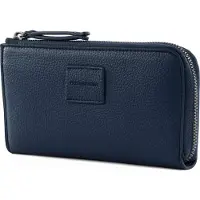Fredsbruder Leren Portemonnee Lanbe Zip Around Wallet Arctic Night Donkerblauw