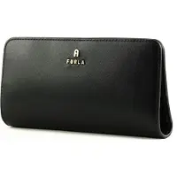 Furla Leren Portemonnee Camelia Continental Bifold Nero Zwart