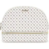 GUESS Utensil zak Dome Cosmetic Pouch White Logo Multi Wit
