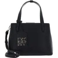 DKNY Leren Handtas Schoudertas Milan TBD Hand Bag Blk / Gold Zwart