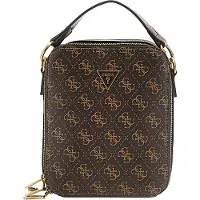 GUESS schoudertas Torino Crossbody Bag Brown / Ochre donkerbruin