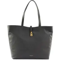 Coccinelle Leren Schoudertas Shopper Magie Soft Handbag Grained Leather Ardesia Donkergrijs