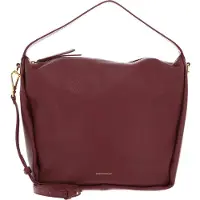 Coccinelle Leren Schoudertas Dorian Shoulder Bag Grained Leather Brandy Bruine