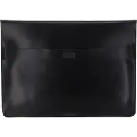 Buckle & Seam Leren Laptop hoes met laptopvak Terra Leather Laptop Sleeve Crazy Horse Black Zwart