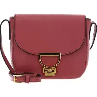 Coccinelle Leren Schoudertas Arlettis Crossbody Grained Leather Pot Lichtrood