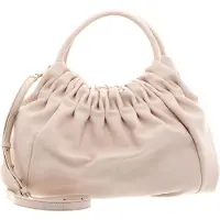 Coccinelle Leren Schoudertas Handtas Croisette Handbag Grained Leather Creamy Pink Roze