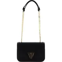 Coccinelle Leren Schoudertas Marvin Twist Handbag Smooth Calf Leather Noir Zwart