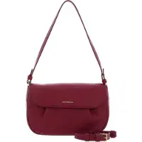 Coccinelle Leren Schoudertas Buff Mini Bag Grained Leather Garnet Red (rood)paars