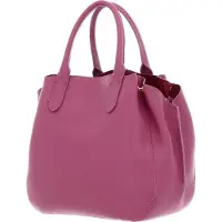 Coccinelle Leren Handtas Schoudertas Coccinellesoft Wear Handbag Double Grainy Leather Pulp P / Garnet R Paars