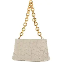 Coccinelle Leren Schoudertas Avondtas Ophelie Matelasse Handbag Gelso Beige