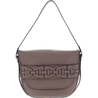 Coccinelle Leren Schoudertas Avondtas Gitane Crossbody Bag Powder Pink Beige