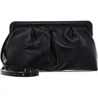 Coccinelle Leren Schoudertas Diletta Rock Handbag Craquele Leather Noir Zwart