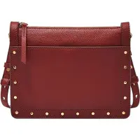 Fossil Leren Schoudertas Taryn Crossbody Bag Scarlet Wijnrood