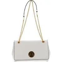 Coccinelle Leren Schoudertas Liya Shoulder Bag Coconut Milk Crème