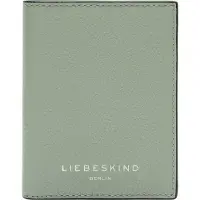 Liebeskind berlin Leren Kaarthoes Hilla Small Pebble Arcie Card Etui Opal Green Kaki