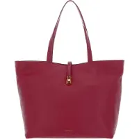 Coccinelle Leren Schoudertas Shopper Magie Soft Handbag Grained Leather Garnet Red Wijnrood