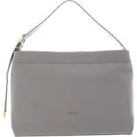 Coccinelle Leren Schoudertas Gleen Handbag Stone Grijs