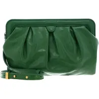 Coccinelle Leren Schoudertas Diletta Rock Handbag Craquele Leather Peppermint Groene