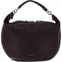 Coccinelle Leren Schoudertas Maelody Handbag Darkbrown Donkerbruin