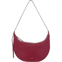 Coccinelle Leren Schoudertas Gleen Handbag Grained Leather Garnet Red Wijnrood
