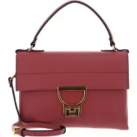 Coccinelle Leren Handtas Schoudertas Arlettis Handbag Pot Lichtrood
