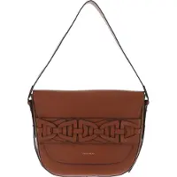 Coccinelle Leren Schoudertas Avondtas Gitane Suede Crossbody Bag Caramel Bruine