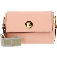 Coccinelle Leren Schoudertas Liya Signature Handbag Grained Leather Sunrise Abrikoos