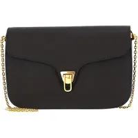 Coccinelle Leren Schoudertas Beat Soft Crossbody Bark Groen