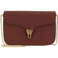 Coccinelle Leren Schoudertas Beat Soft Crossbody Brule Bruine