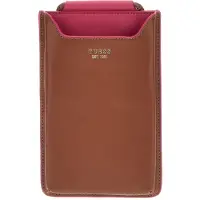 GUESS Leren Telefoontasje Phone Case Cognac Bruine