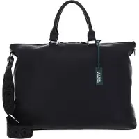 Coccinelle Leren Schoudertas Handtas Man Soft Tote Grained Leather Noir Zwart