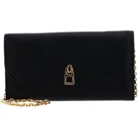 Coccinelle Leren Portemonnee Magie Mini Bag Wallet Grained Leather Noir Zwart