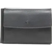 Esquire Leer portemonnee Logo Clip Wallet Black zwart