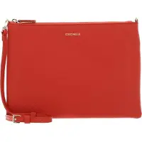 Coccinelle Leren Schoudertas Best Crossbody Bag Tangerine Oranje