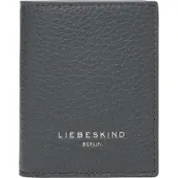 Liebeskind berlin Leren Kaarthoes Geri 2 Heavy Pebble Arcie Card Case Rooftop Grijs