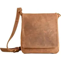 Harold's Leer schoudertas Antic Messenger Bag Nature bruine
